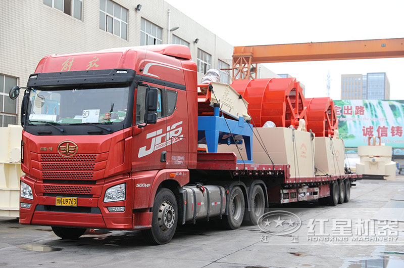 紅星機器輪式洗砂機發貨 紅星機器輪式洗砂機發貨